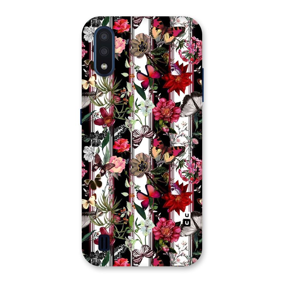 Butterfly Flowers Back Case for Galaxy M01