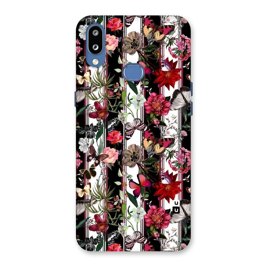 Butterfly Flowers Back Case for Galaxy M01s