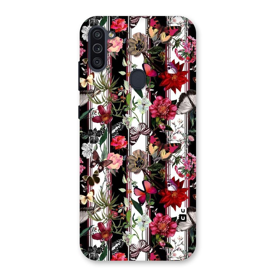 Butterfly Flowers Back Case for Galaxy M11