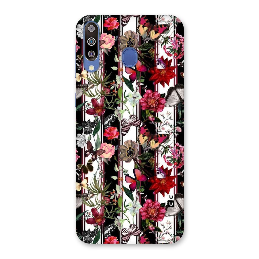 Butterfly Flowers Back Case for Galaxy M30