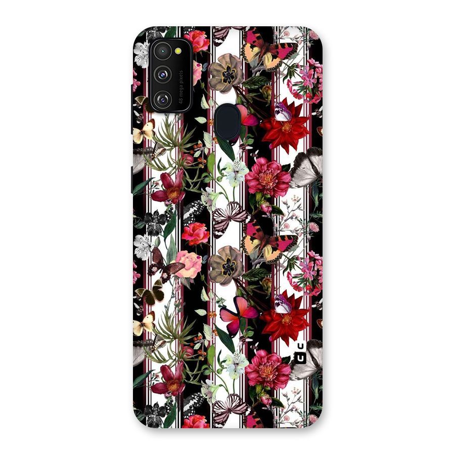Butterfly Flowers Back Case for Galaxy M30s