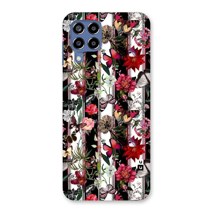 Butterfly Flowers Back Case for Galaxy M53 5G