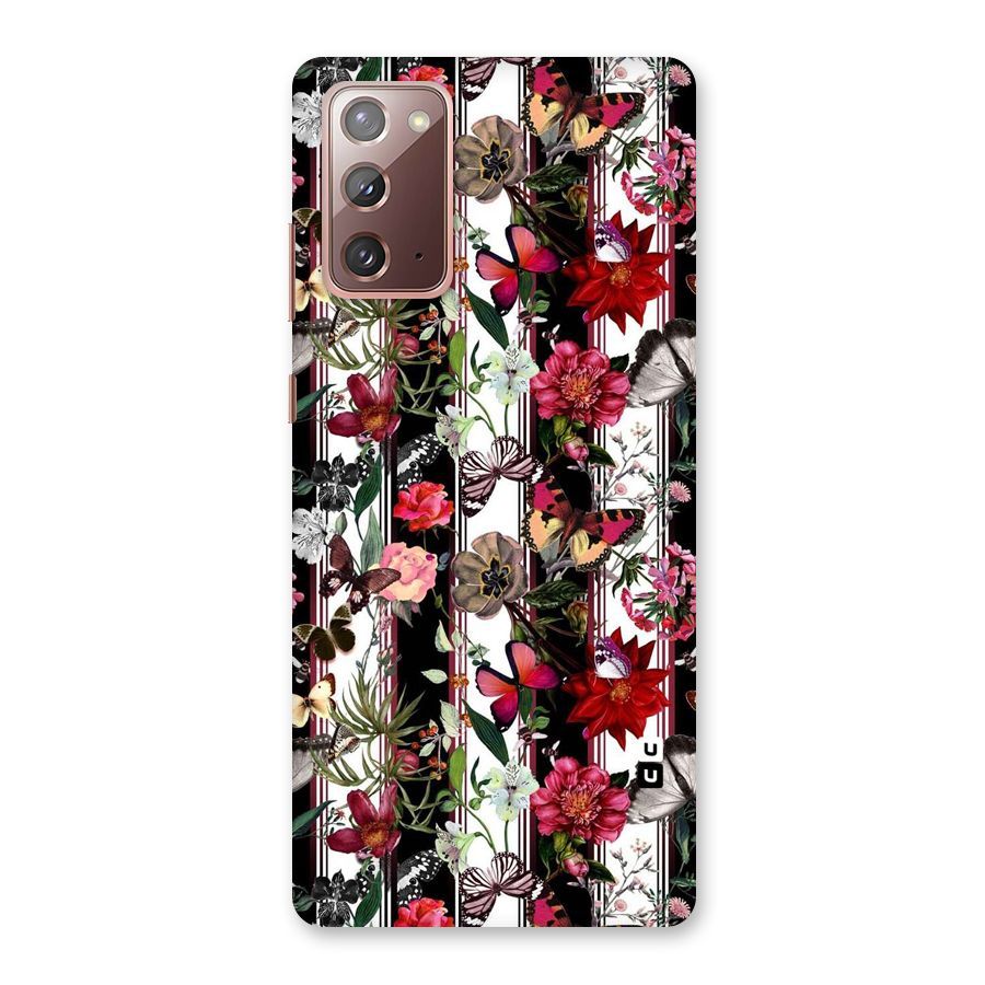 Butterfly Flowers Back Case for Galaxy Note 20
