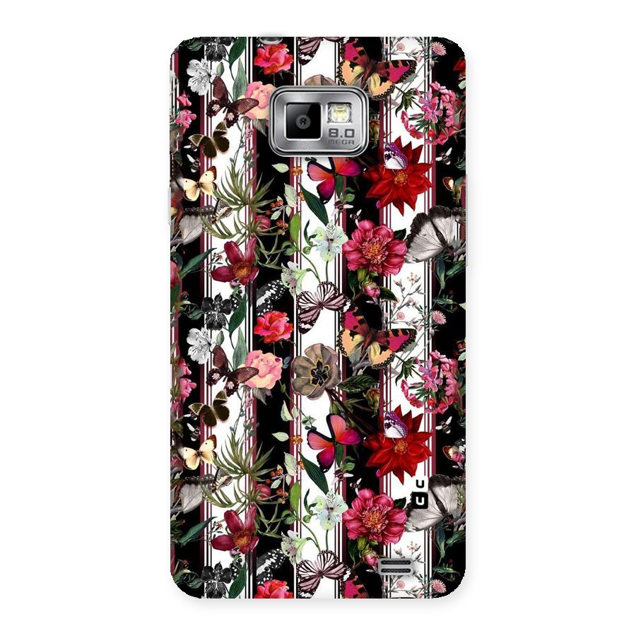 Butterfly Flowers Back Case for Galaxy S2
