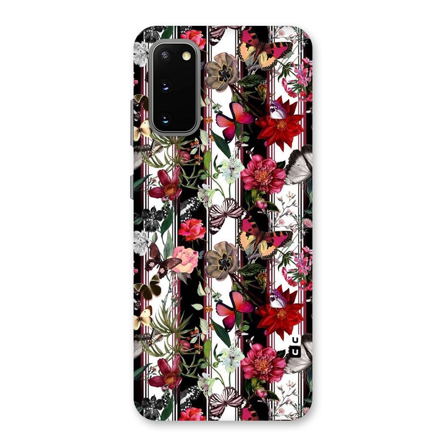 Butterfly Flowers Back Case for Galaxy S20