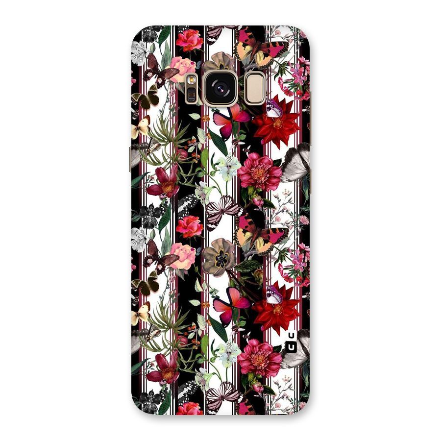 Butterfly Flowers Back Case for Galaxy S8