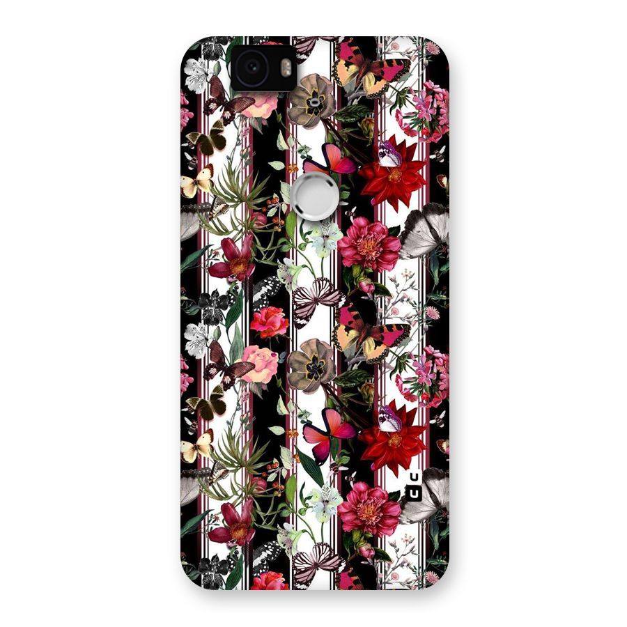 Butterfly Flowers Back Case for Google Nexus-6P
