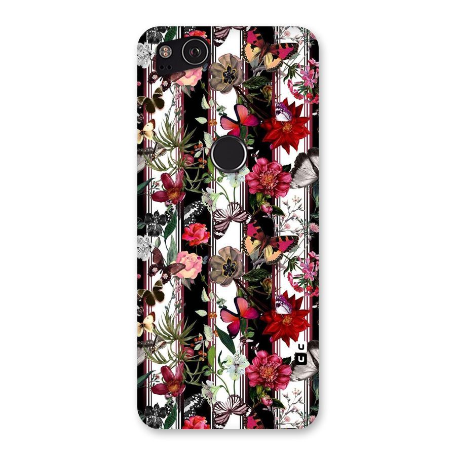 Butterfly Flowers Back Case for Google Pixel 2