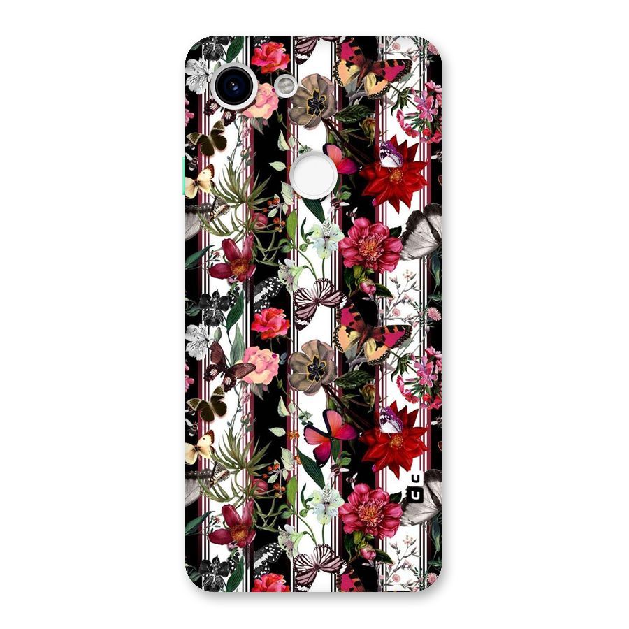 Butterfly Flowers Back Case for Google Pixel 3