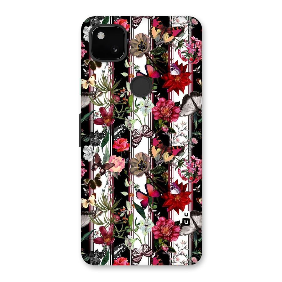 Butterfly Flowers Back Case for Google Pixel 4a