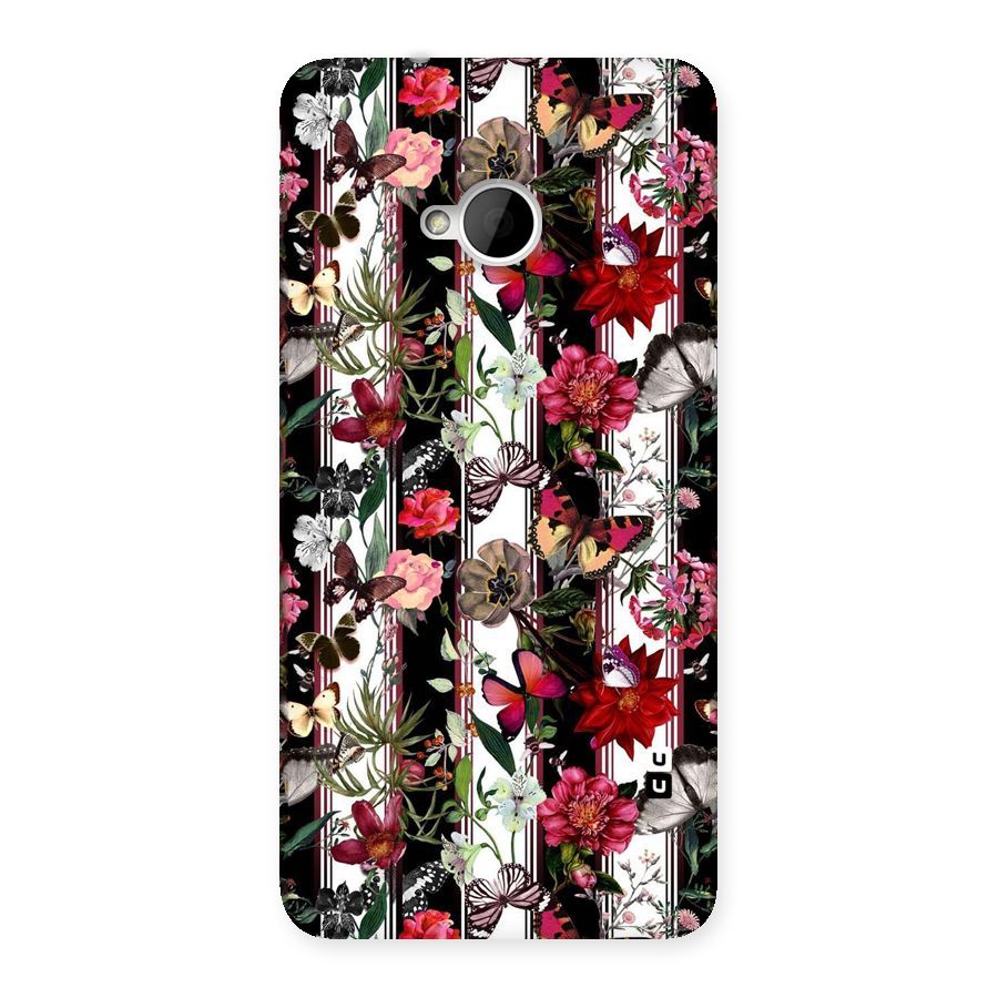 Butterfly Flowers Back Case for HTC One M7