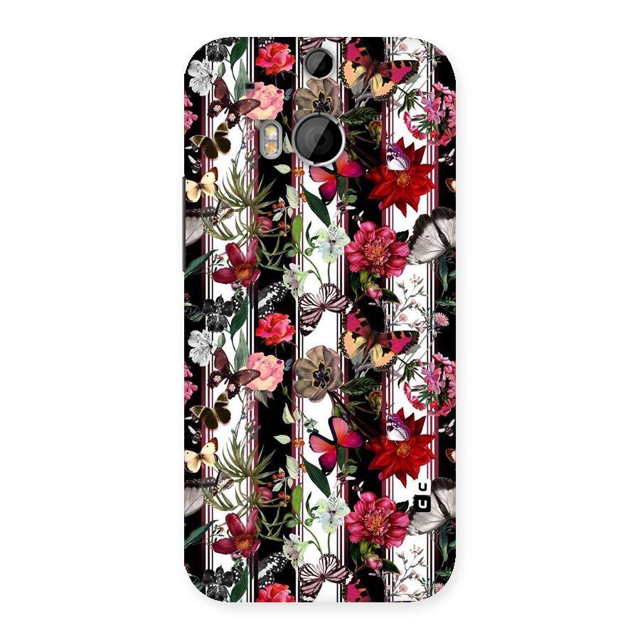 Butterfly Flowers Back Case for HTC One M8