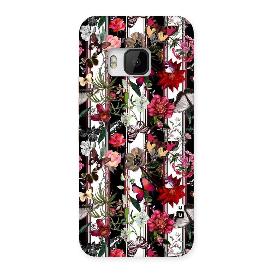 Butterfly Flowers Back Case for HTC One M9
