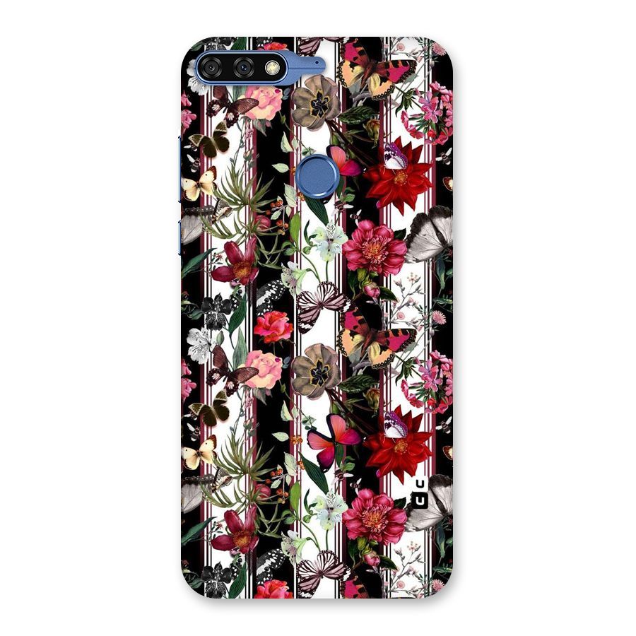 Butterfly Flowers Back Case for Honor 7C