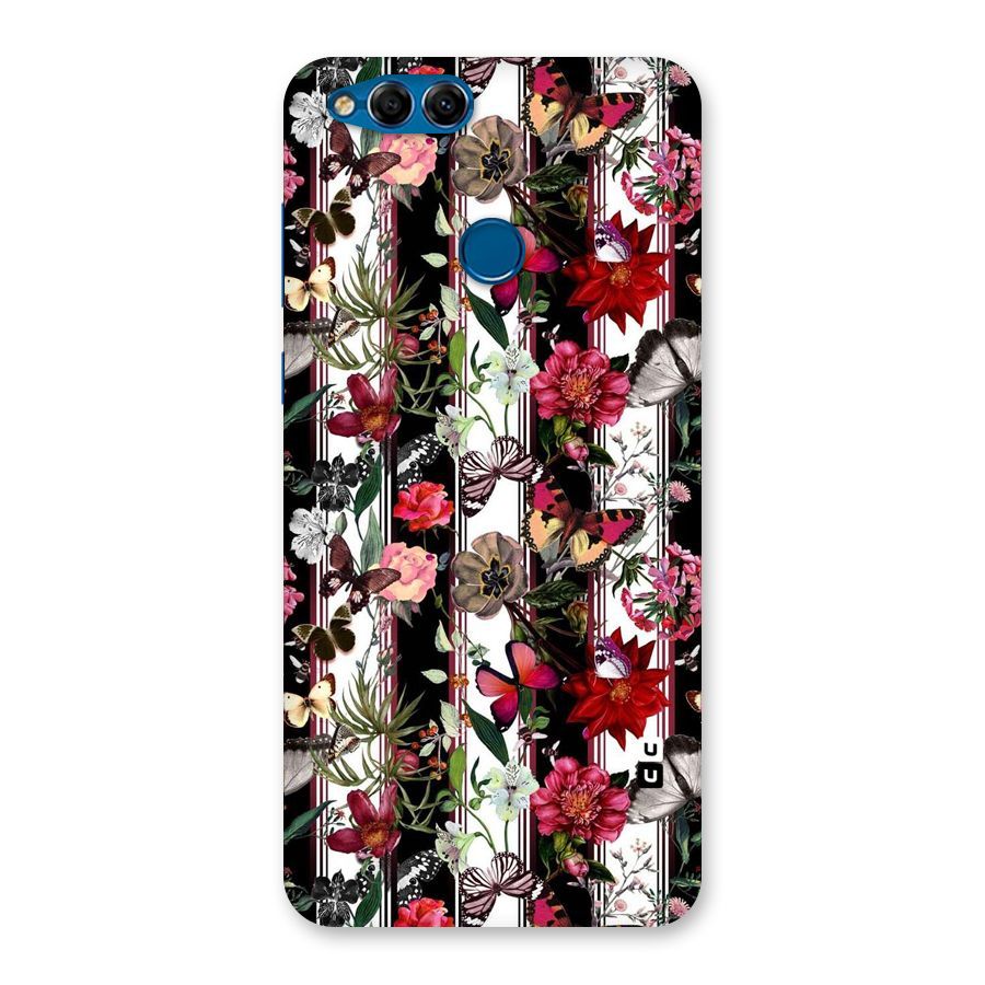 Butterfly Flowers Back Case for Honor 7X