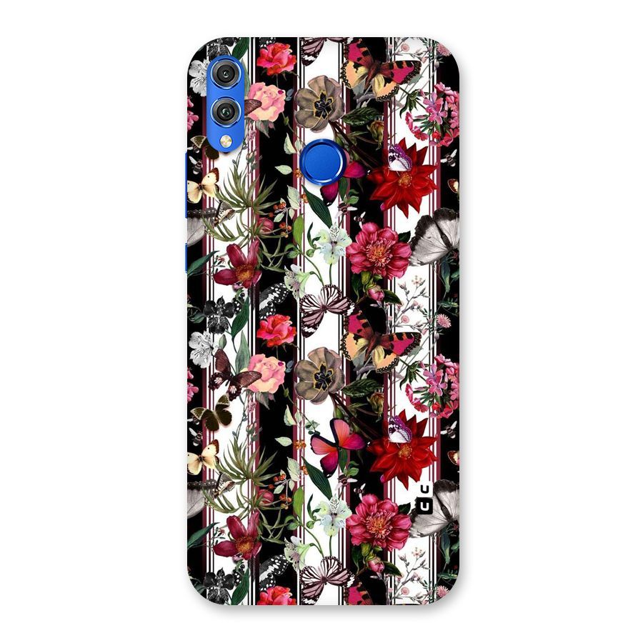 Butterfly Flowers Back Case for Honor 8X