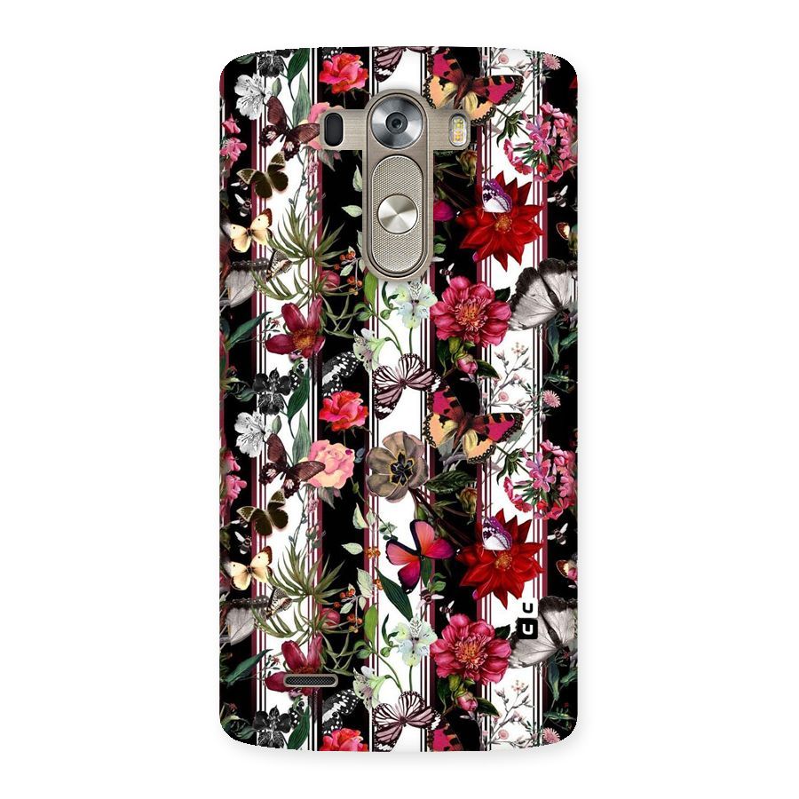 Butterfly Flowers Back Case for LG G3