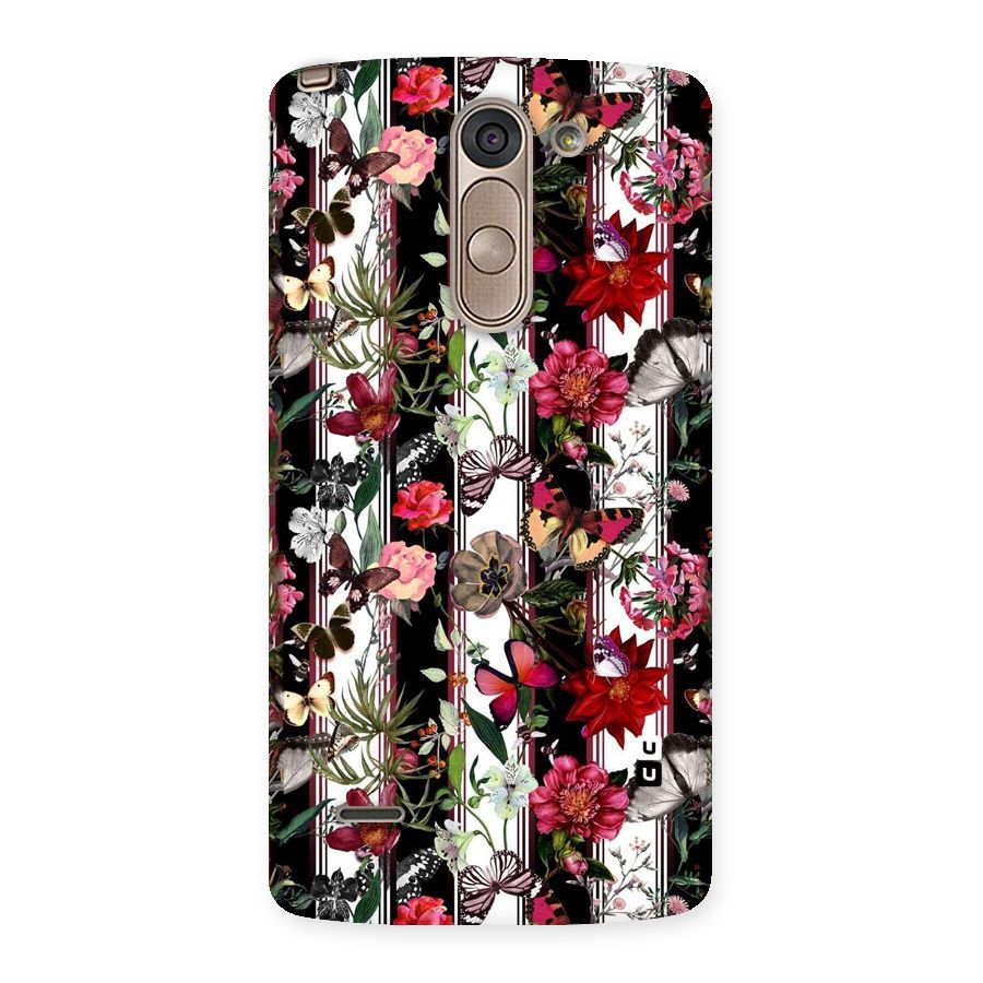 Butterfly Flowers Back Case for LG G3 Stylus
