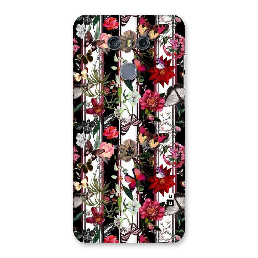 Butterfly Flowers Back Case for LG G6