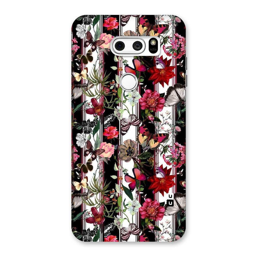 Butterfly Flowers Back Case for LG V30