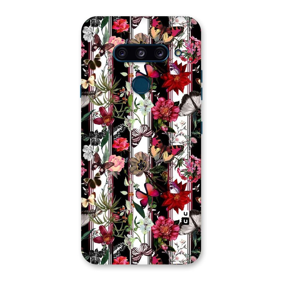 Butterfly Flowers Back Case for LG  V40 ThinQ