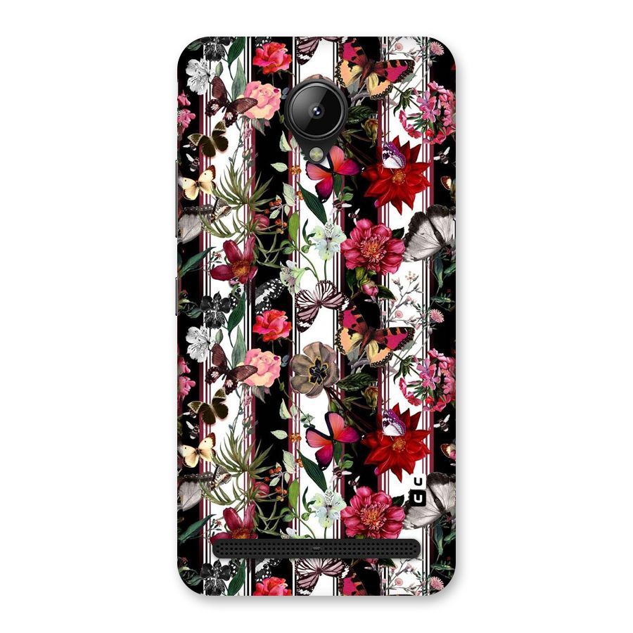 Butterfly Flowers Back Case for Lenovo C2