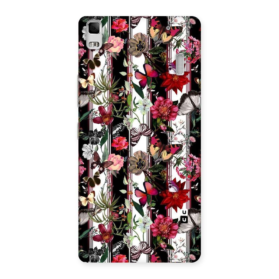 Butterfly Flowers Back Case for Lenovo K3 Note