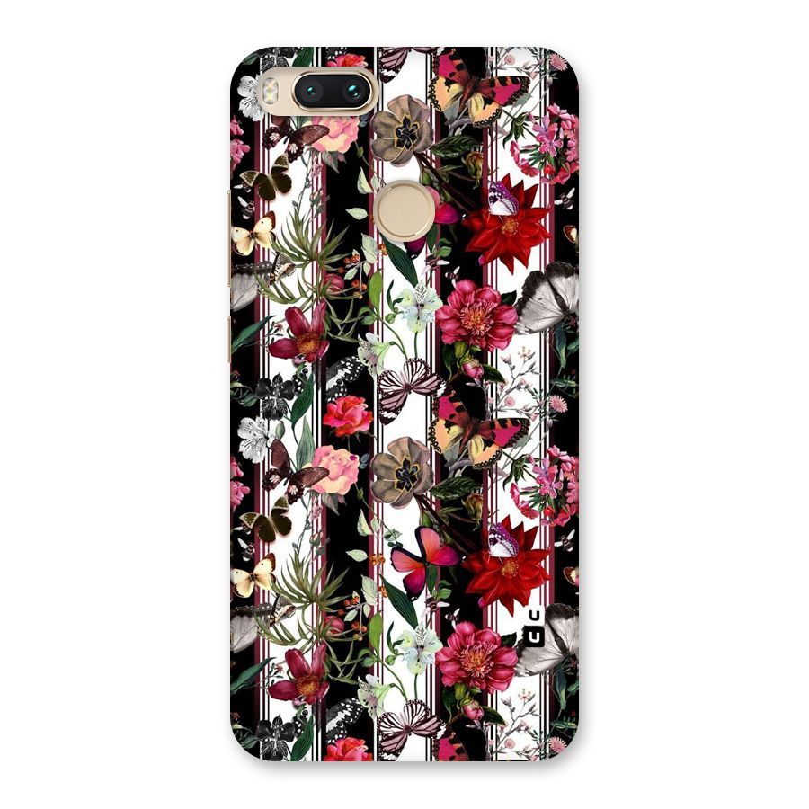 Butterfly Flowers Back Case for Mi A1