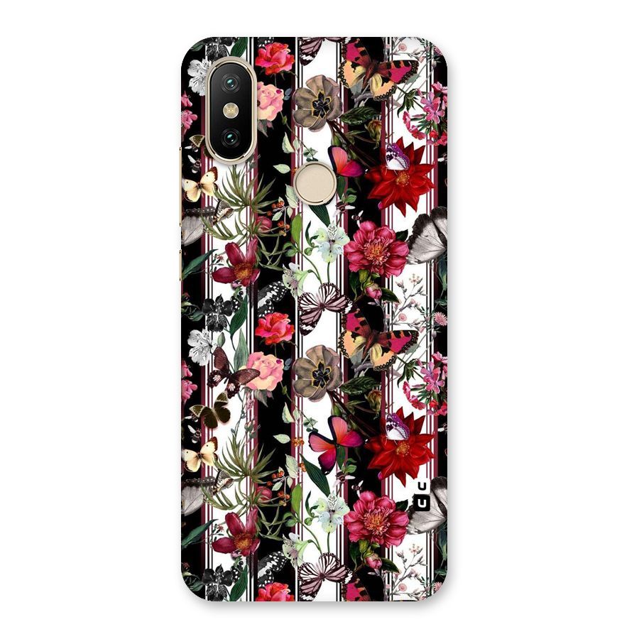 Butterfly Flowers Back Case for Mi A2
