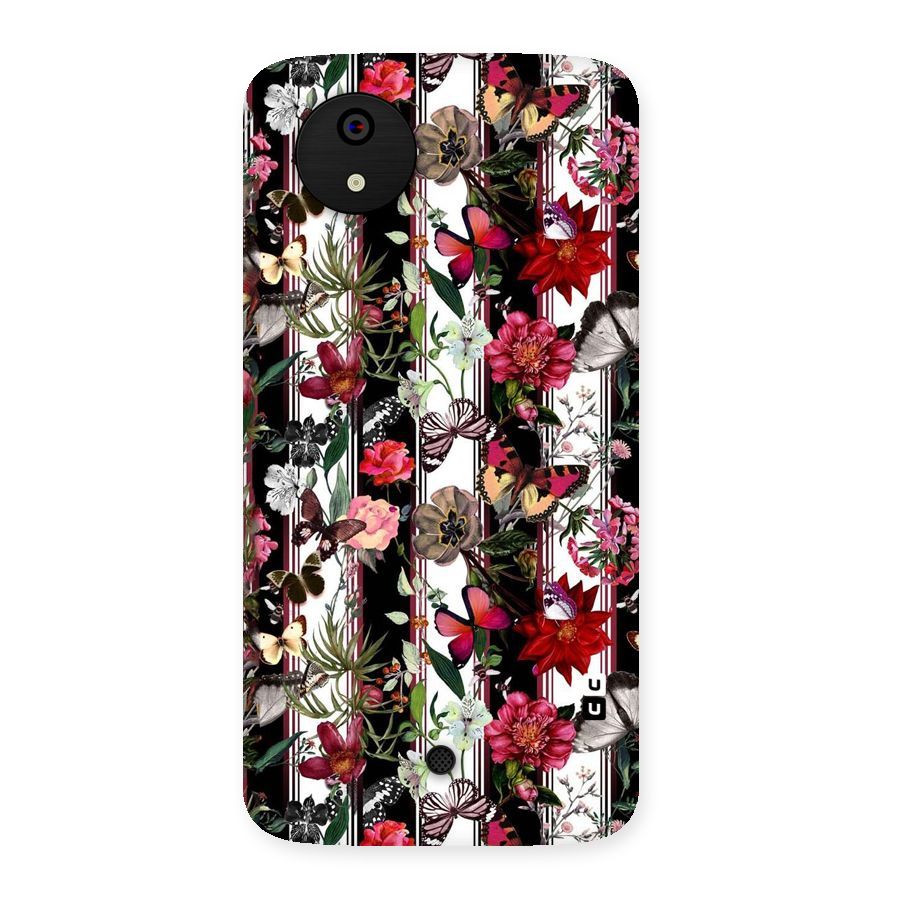 Butterfly Flowers Back Case for Micromax Canvas A1