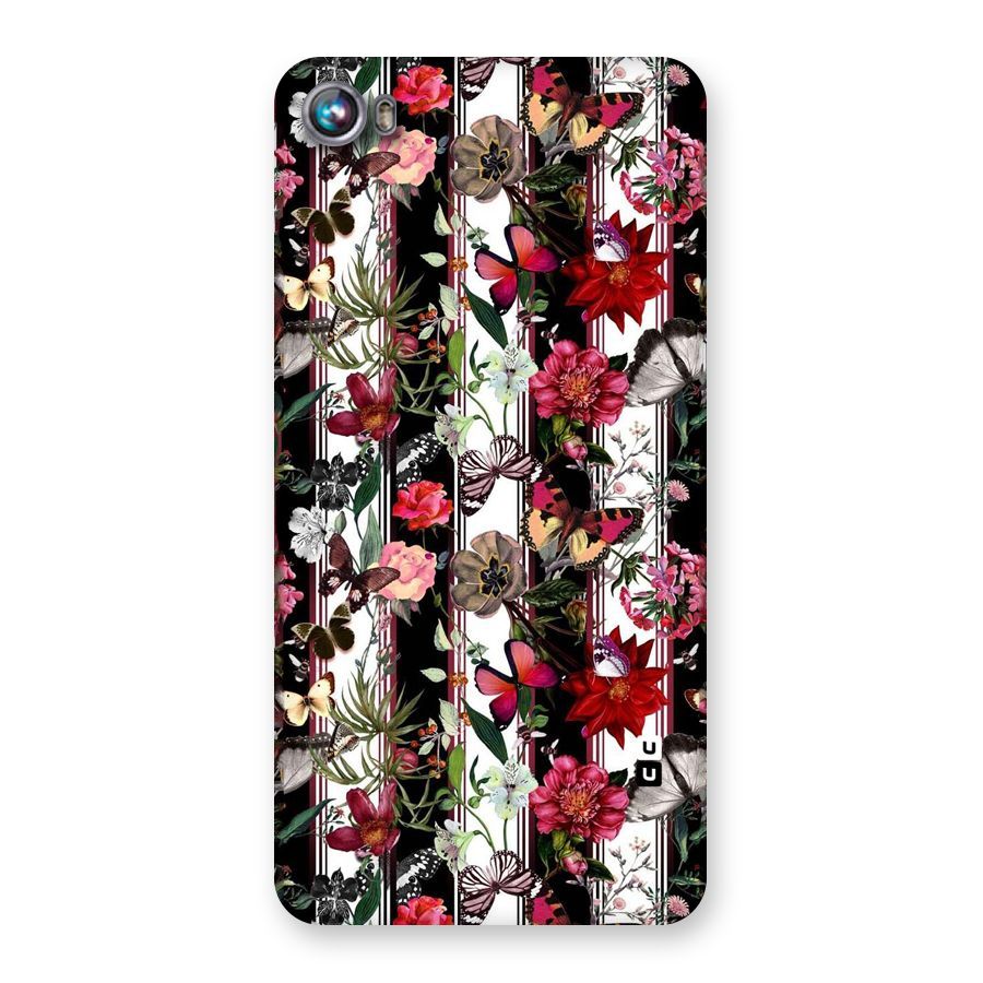 Butterfly Flowers Back Case for Micromax Canvas Fire 4 A107