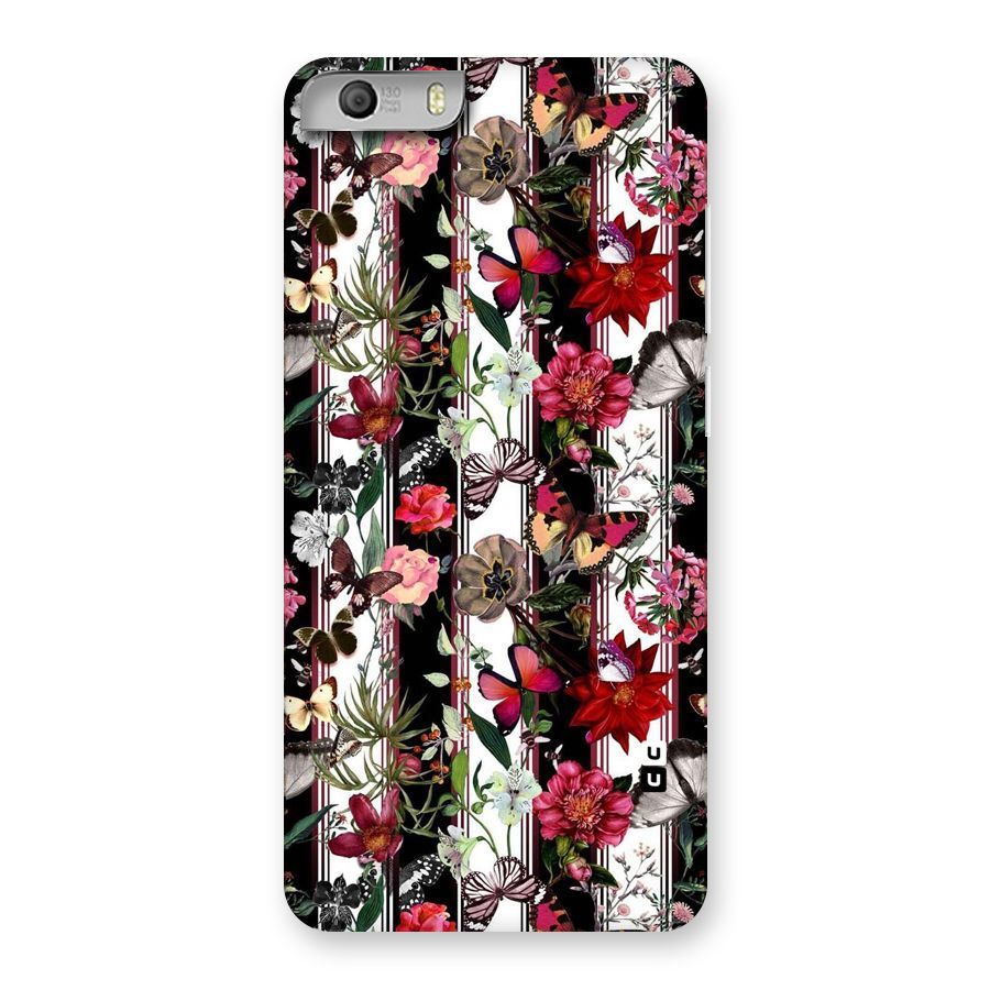 Butterfly Flowers Back Case for Micromax Canvas Knight 2