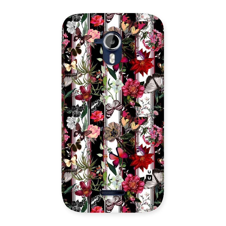 Butterfly Flowers Back Case for Micromax Canvas Magnus A117