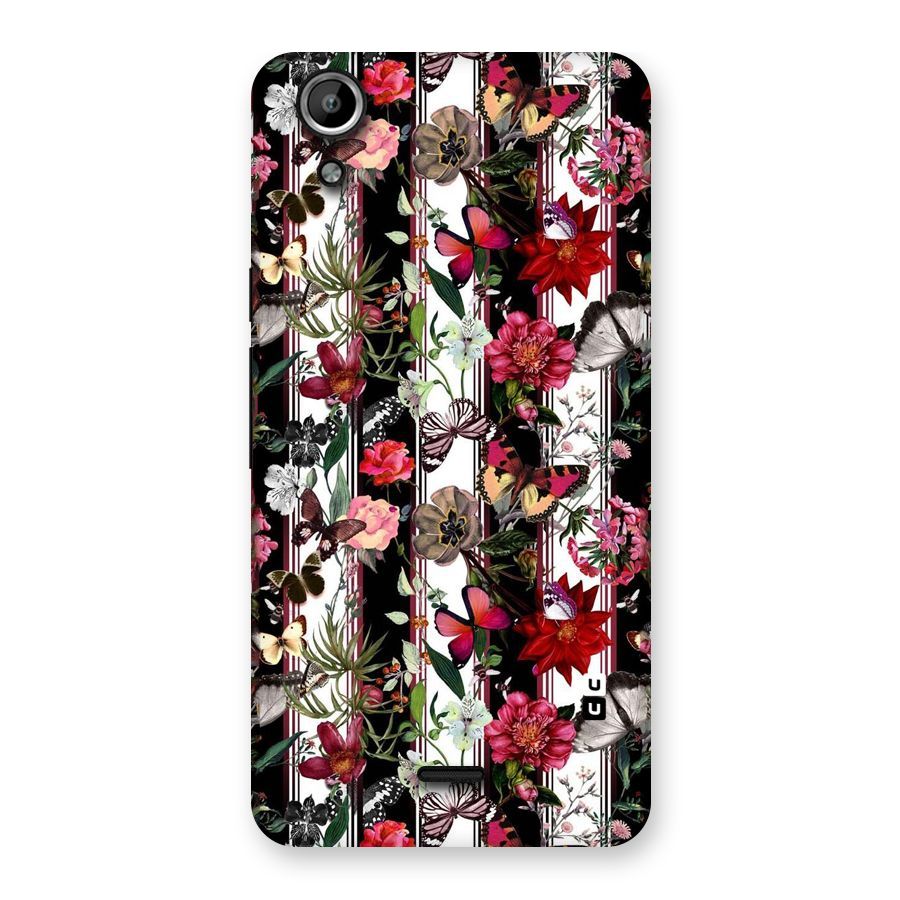 Butterfly Flowers Back Case for Micromax Canvas Selfie Lens Q345