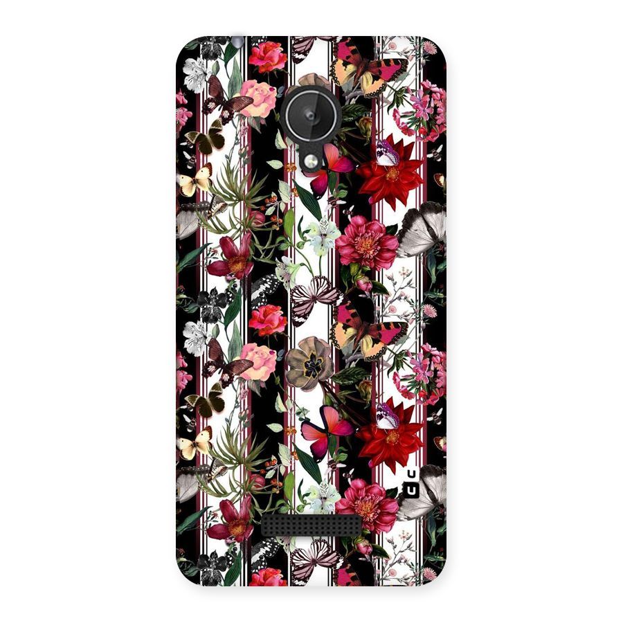 Butterfly Flowers Back Case for Micromax Canvas Spark Q380