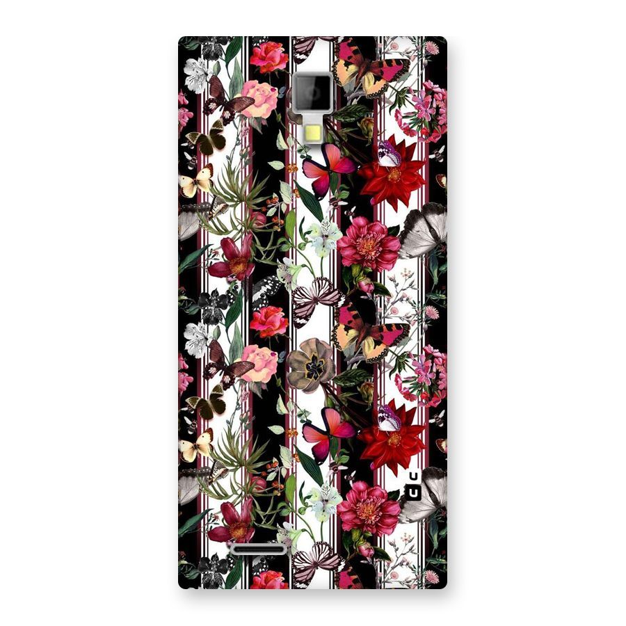 Butterfly Flowers Back Case for Micromax Canvas Xpress A99