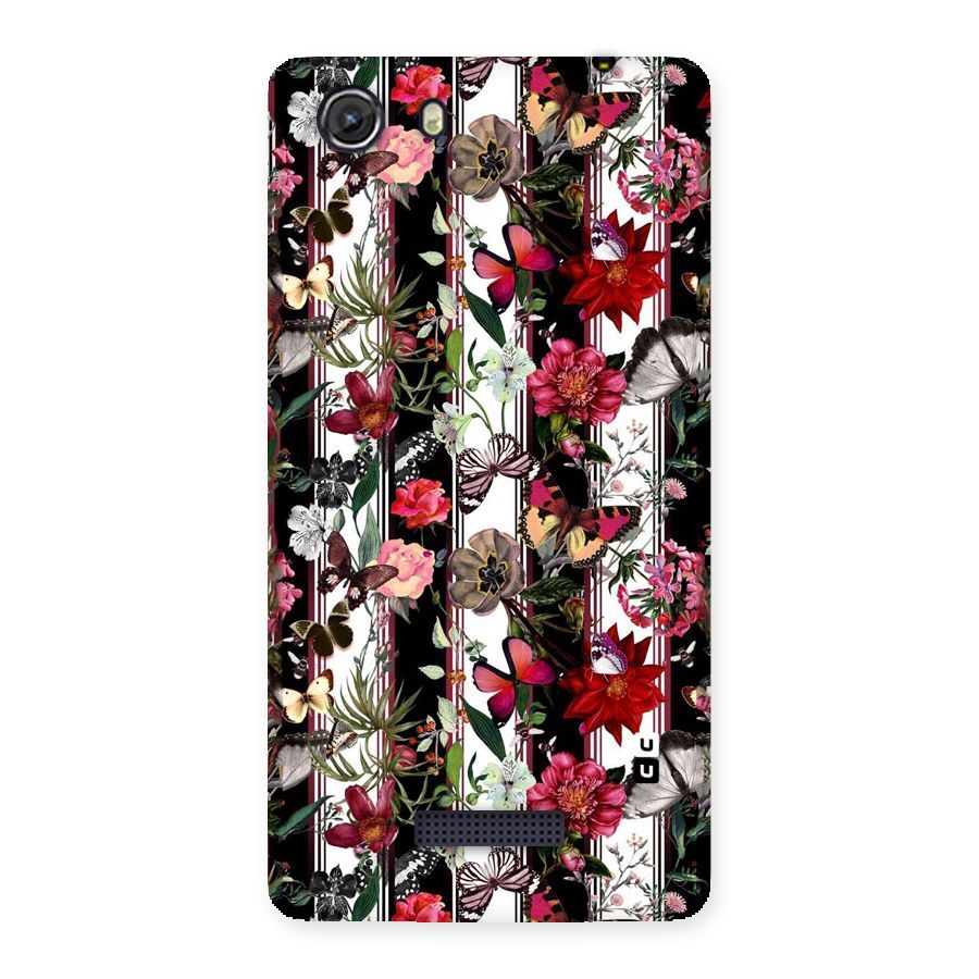 Butterfly Flowers Back Case for Micromax Unite 3