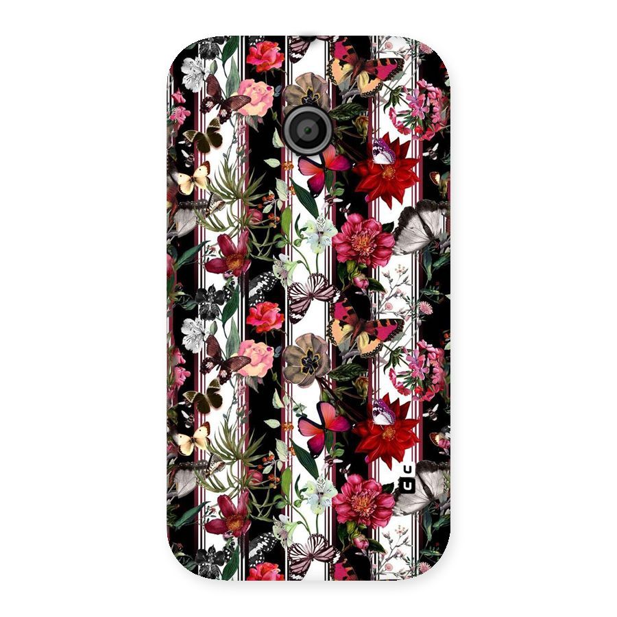 Butterfly Flowers Back Case for Moto E