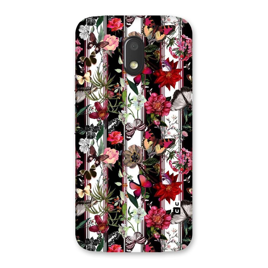 Butterfly Flowers Back Case for Moto E3 Power