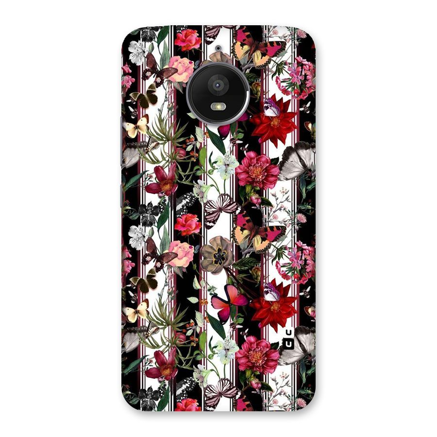 Butterfly Flowers Back Case for Moto E4 Plus
