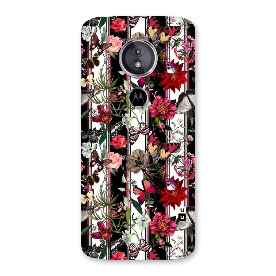 Butterfly Flowers Back Case for Moto E5