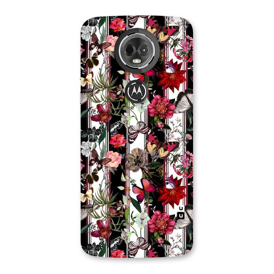 Butterfly Flowers Back Case for Moto E5 Plus