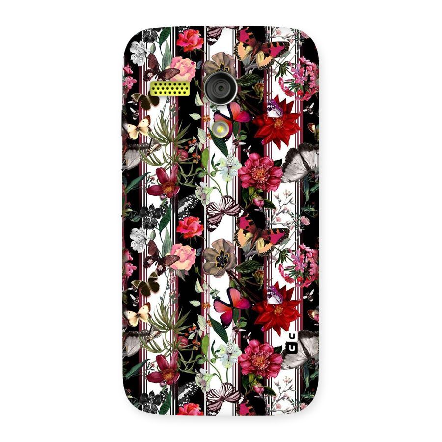 Butterfly Flowers Back Case for Moto G