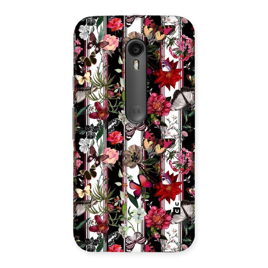 Butterfly Flowers Back Case for Moto G3