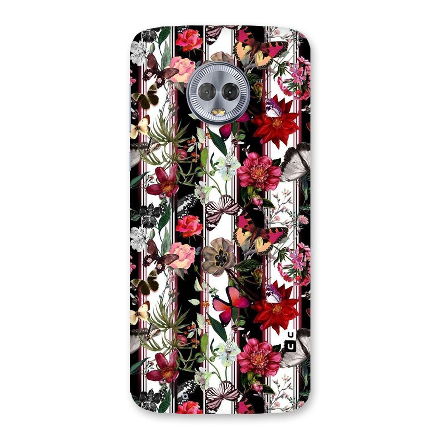 Butterfly Flowers Back Case for Moto G6