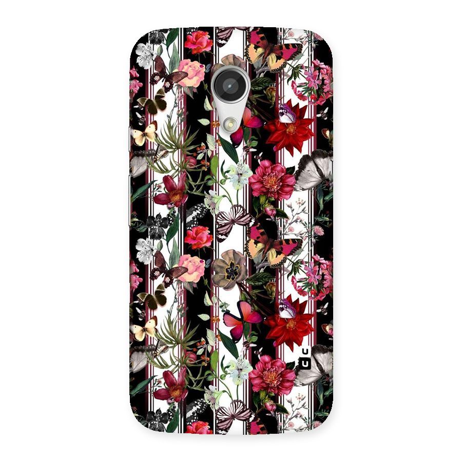 Butterfly Flowers Back Case for Moto G 2nd Gen