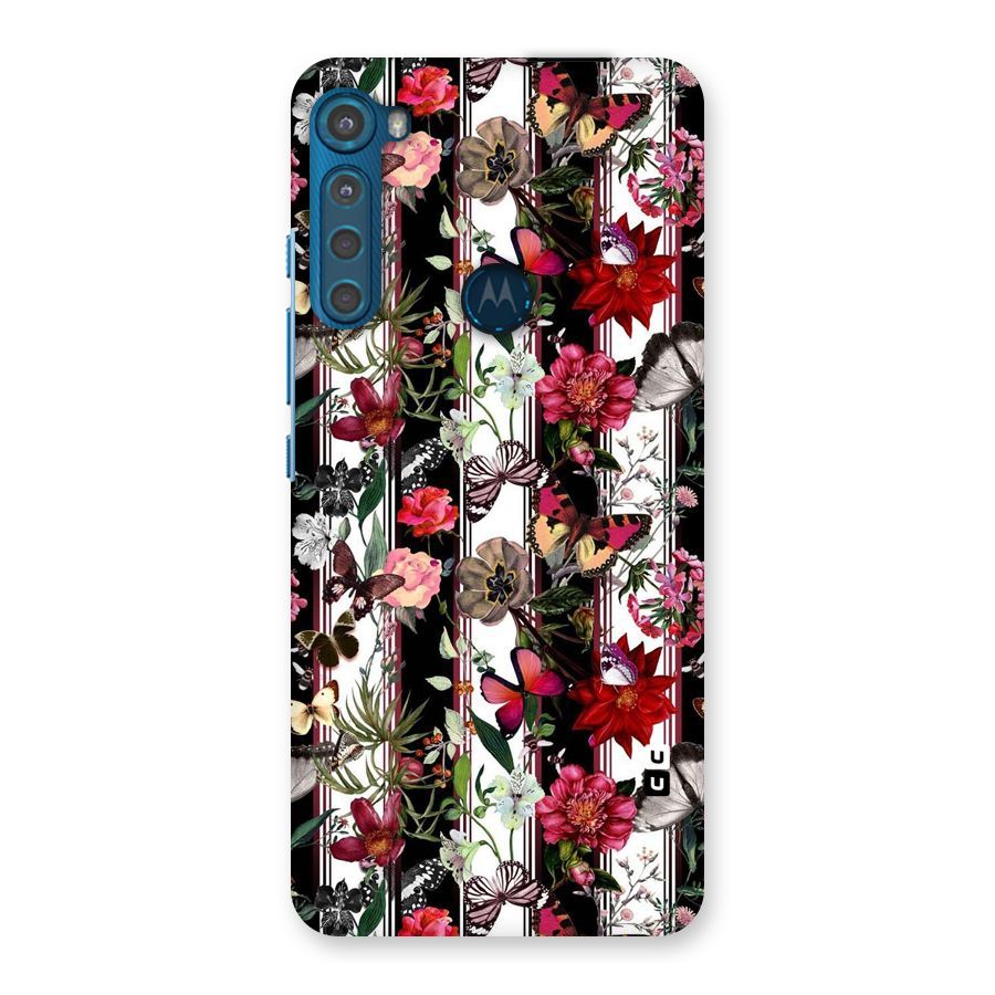 Butterfly Flowers Back Case for Motorola One Fusion Plus