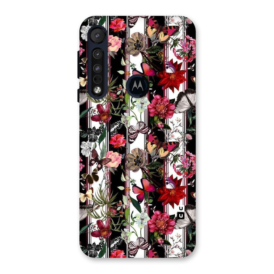 Butterfly Flowers Back Case for Motorola One Macro