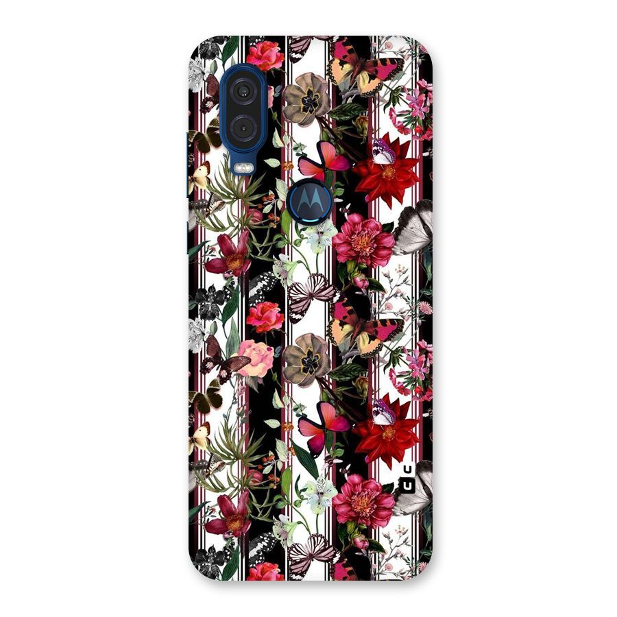 Butterfly Flowers Back Case for Motorola One Vision
