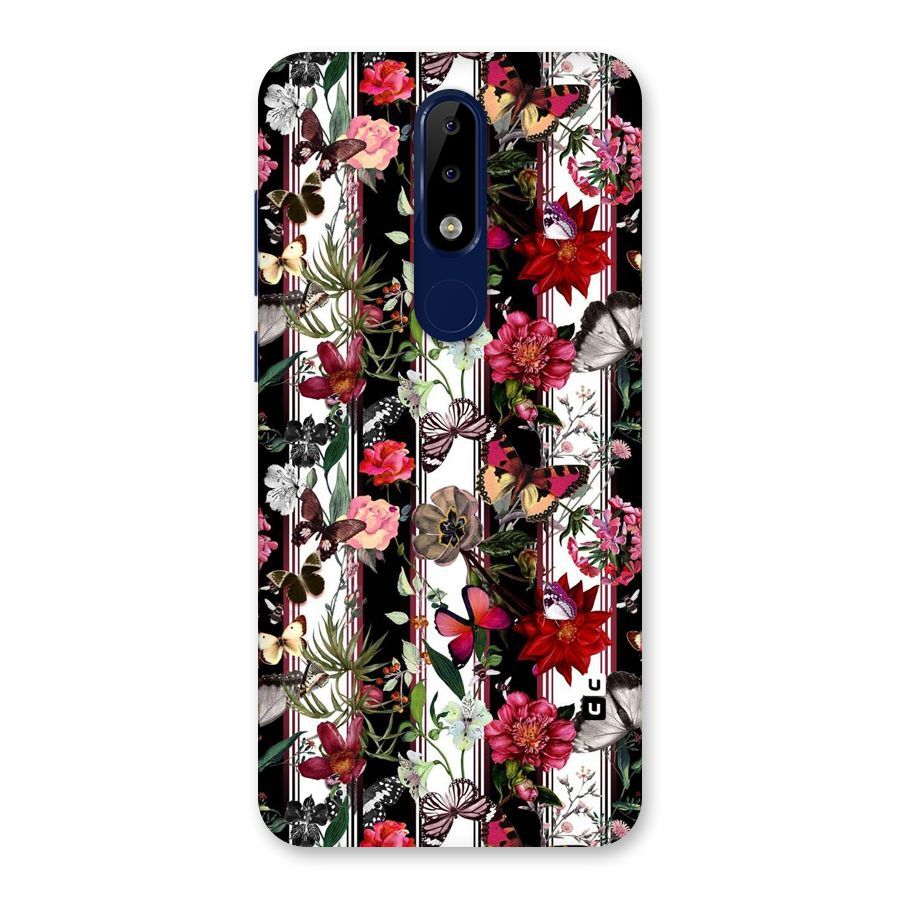Butterfly Flowers Back Case for Nokia 5.1 Plus